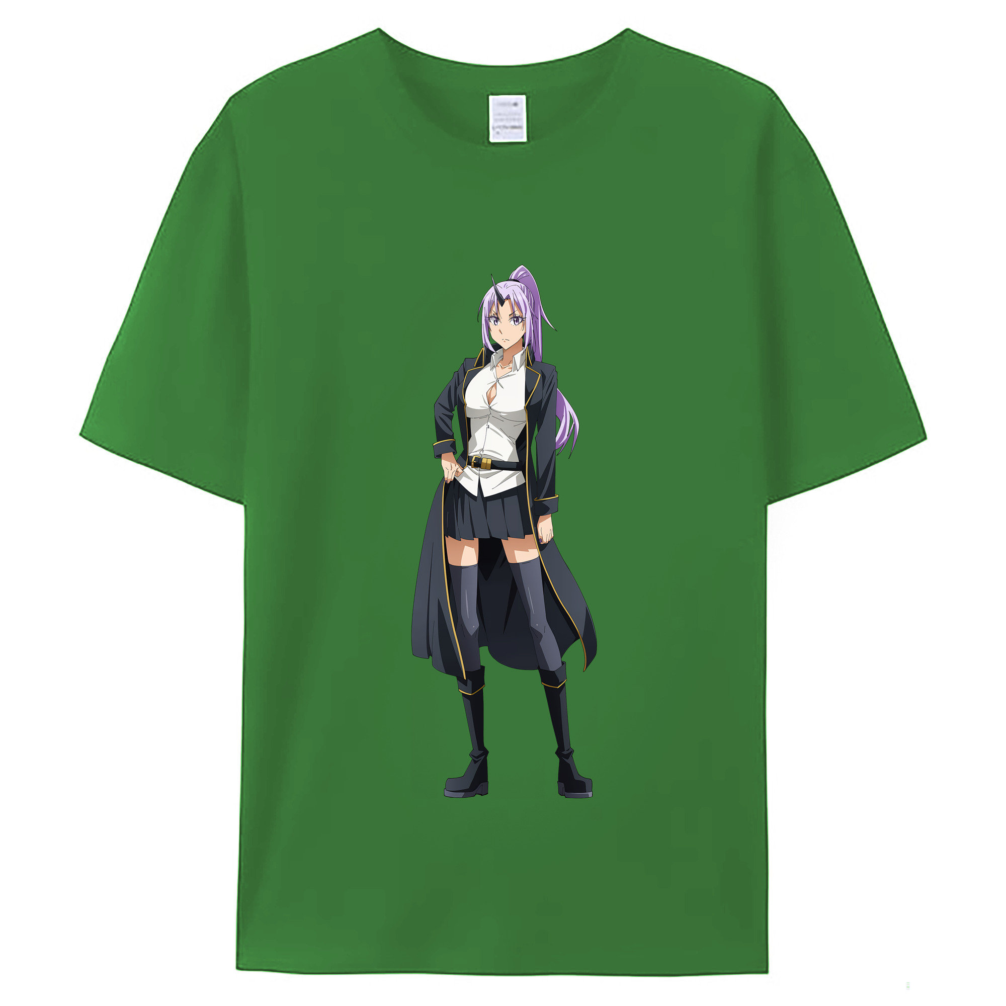 （画像用） 転スラ Regarding Reincarnated to Slime レディースカジュアルプリントTシャツ（綿100％）